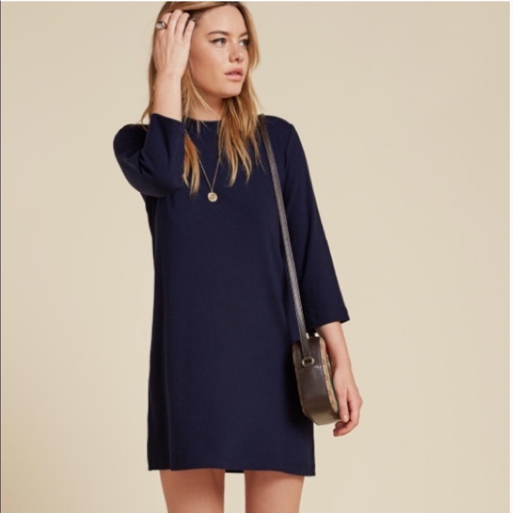 Reformation Benji Dress in Navy
